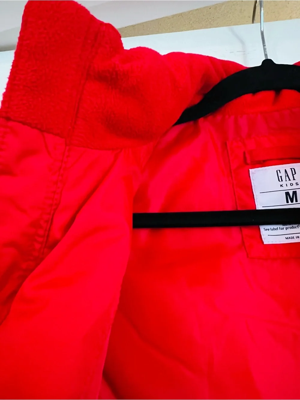 GAP Kids Bright Red Quilted Puffer Vest, Size M